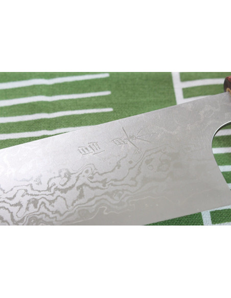 Masakage Kiri 27cm 49 capas damasco cuchillo de cocinero japonés hecho a mano