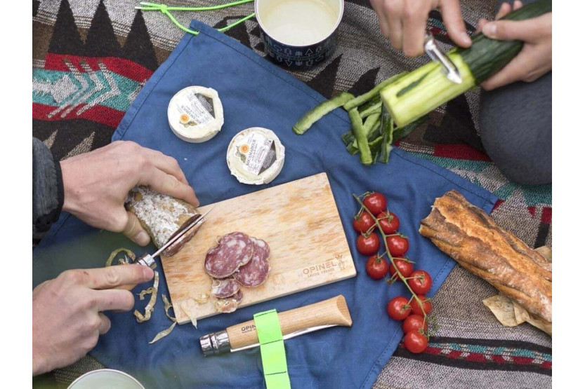 Opinel Nomade 3-delt universalknivsett i rustfritt stål med håndtak i bøketre