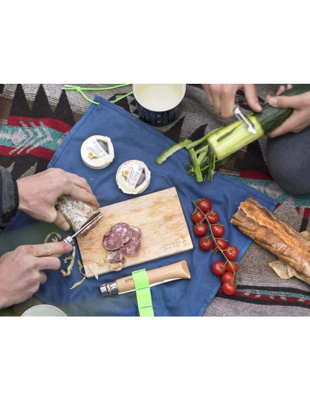 Conjunto de facas Opinel Nomade 3 peças multiusos cabo em faia de aço inoxidável