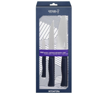 Set mit 3 Messern Intempora Opinel office + découper + chef 2