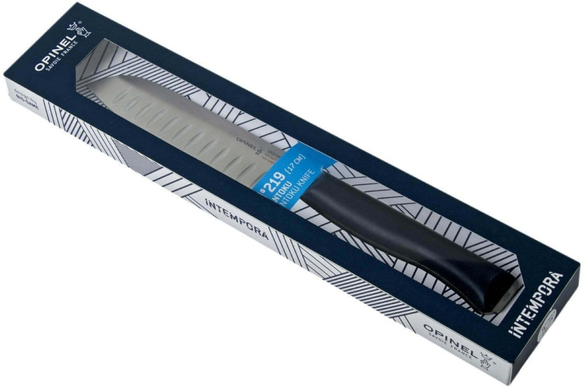 Opinel Intempora coltello santoku n°219 lama 17cm manico blu navy