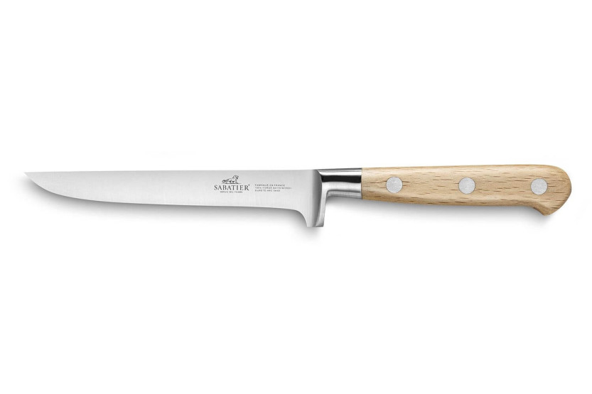 Coltello da disosso forgiato Sabatier Brocéliande 13 cm manico in frassino