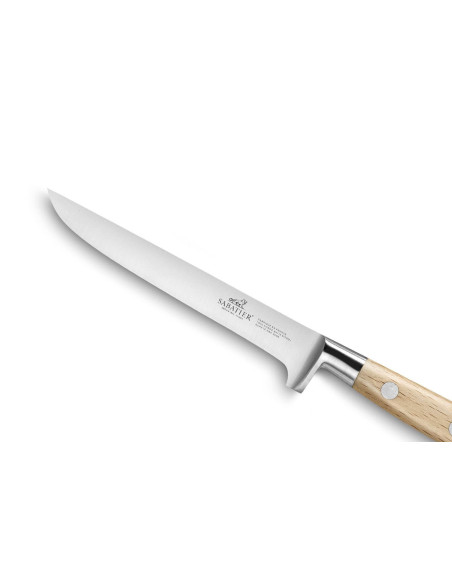 Sabatier Brocéliande smedet udbeningskniv 13 cm med skaft af asketræ