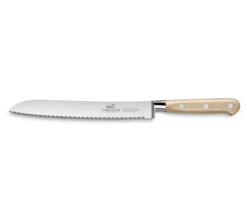Sabatier Brocéliande hammastettu taottu leipäveitsi 20cm pyökkipuinen kahva