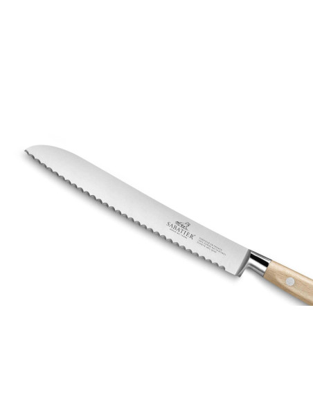 Sabatier Brocéliande hammastettu taottu leipäveitsi 20cm pyökkipuinen kahva