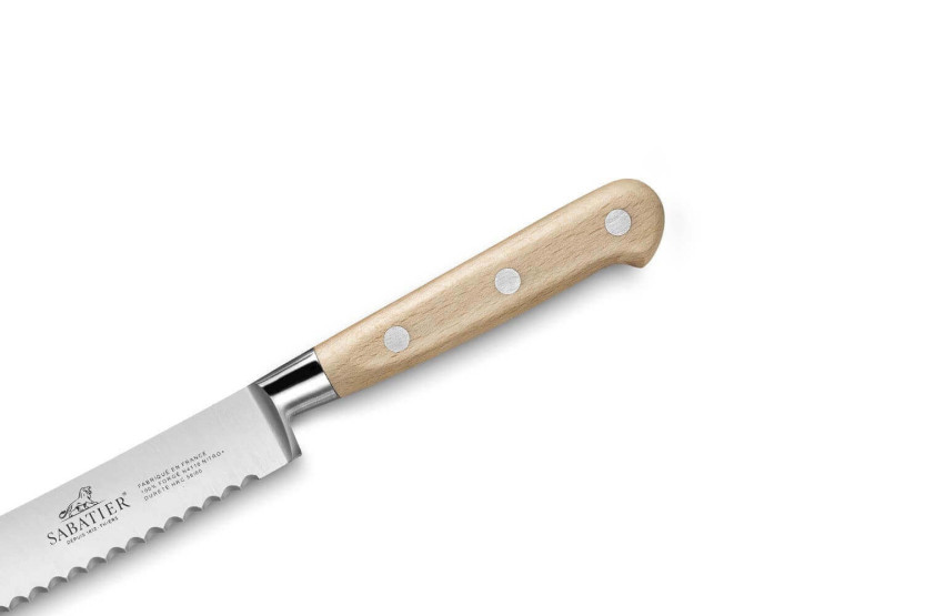 Sabatier Brocéliande serrated forged Bread knife 20cm beechwood handle