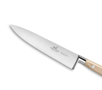 Faca do chef forjada Sabatier Brocéliande com 15 cm de cabo em faia 2