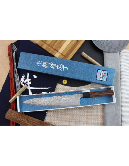 Masakage Kumo 27cm cuchillo de cocinero japonés hecho a mano Damasco 63 capas