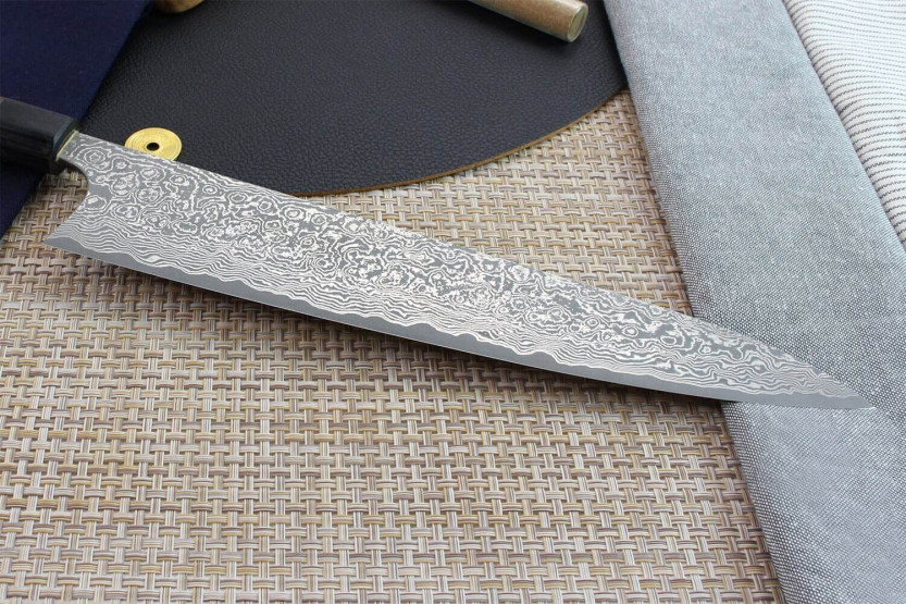 Masakage Kumo 27 cm coltello da chef giapponese fatto a mano Damasco 63 strati