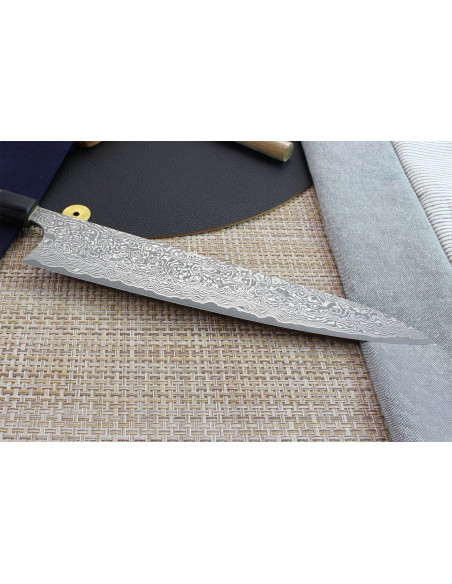 Masakage Kumo 27cm handgjord japansk kockkniv Damaskus 63 lager