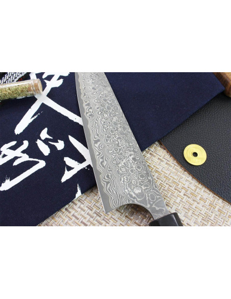 Masakage Kumo 21cm handgjord japansk kockkniv Damaskus 63 lager