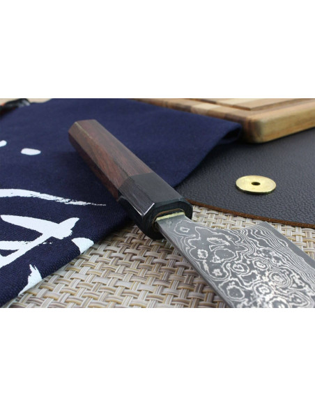 Masakage Kumo 21cm håndlaget japansk kokkekniv Damaskus 63 lag