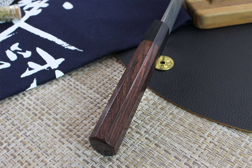 Masakage Kumo 21cm handgjord japansk kockkniv Damaskus 63 lager