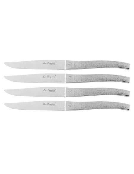 Alphonse Lou Laguiole 4 roestvrijstalen steakmessen in houten kistje