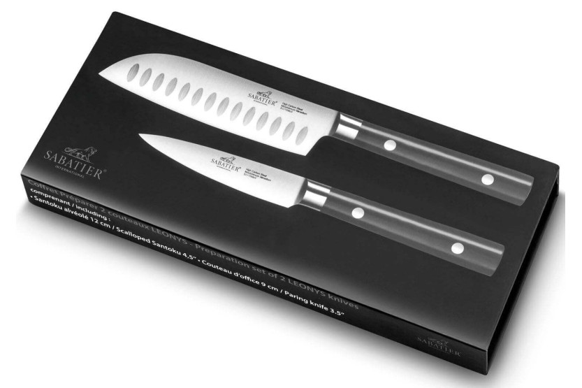 Eske SABATIER International Leonys Office 9 cm + Santoku med grantonkant 12 cm