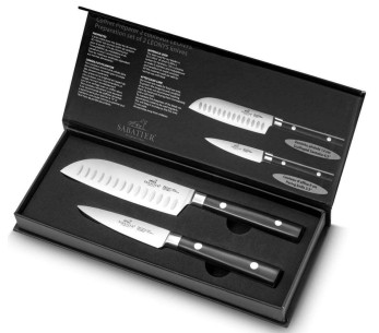 Box SABATIER International Leonys Office 9cm + Santoku med grantonkant 12cm