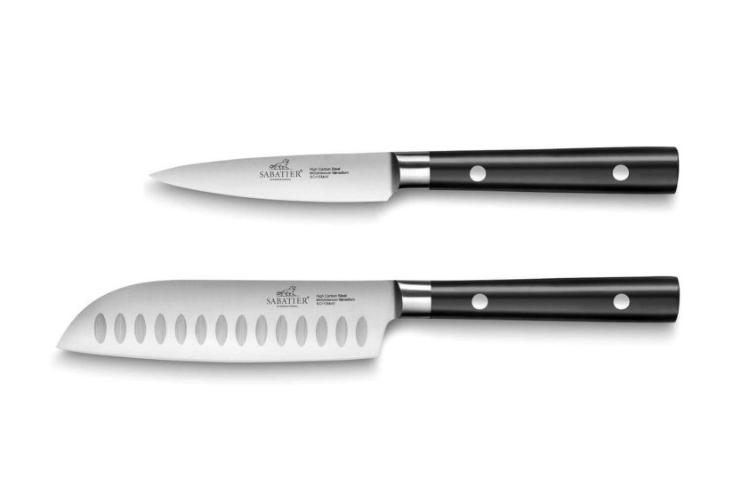 Æske SABATIER International Leonys Office 9 cm + Santoku med granton-kant 12 cm