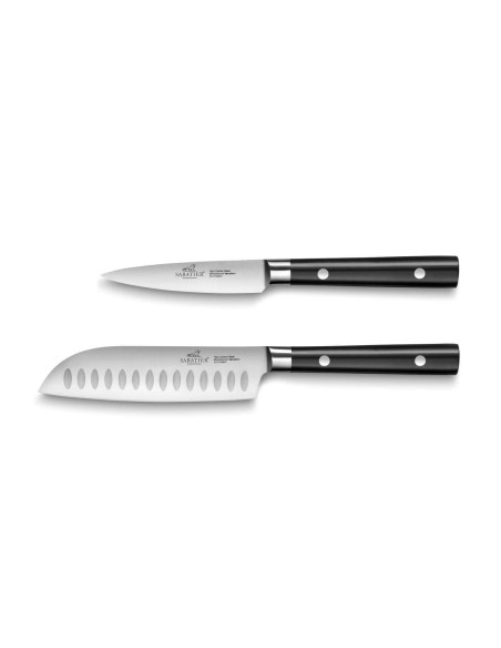 Eske SABATIER International Leonys Office 9 cm + Santoku med grantonkant 12 cm