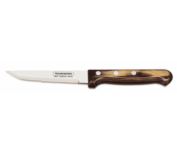 Set van 12 Tramontina Gaucho steakmessen, lemmet 13 cm, bruin handvat 2