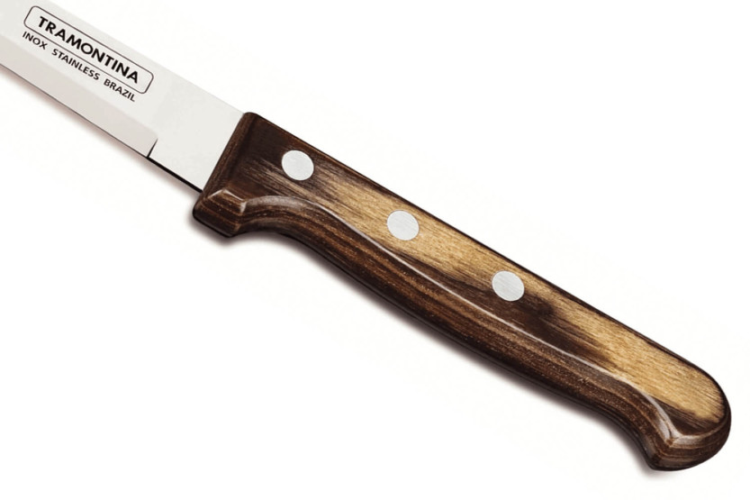 Set di 12 coltelli da bistecca Tramontina Gaucho, lama da 13 cm, manico marrone