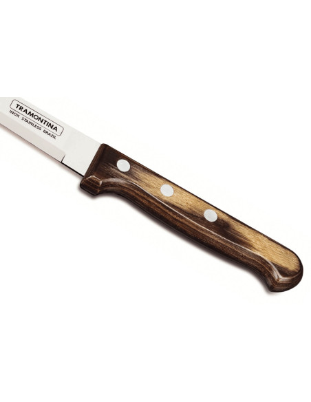 Set di 12 coltelli da bistecca Tramontina Gaucho, lama da 13 cm, manico marrone