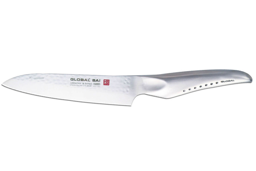Global Sai M01 Japansk kockkniv 14cm hamrat blad