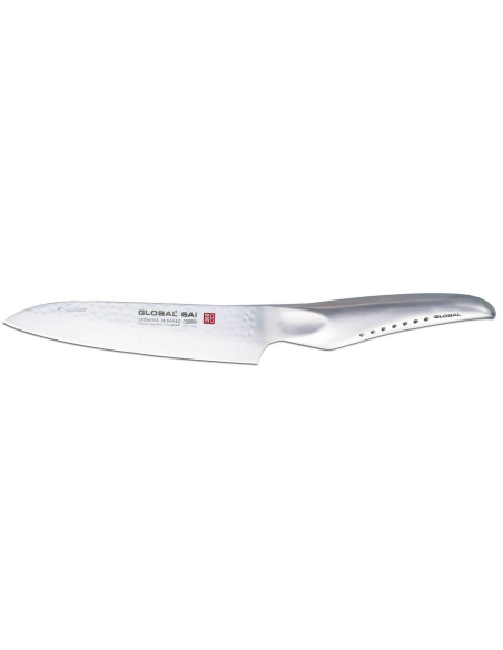 Japanisches Kochmesser Global Sai M01 gehämmerte Klinge 14cm