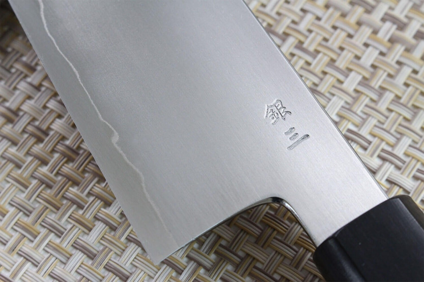 Coltello da cuoco giapponese Kagekiyo Kurumi Ginsan 24 cm fatto a mano