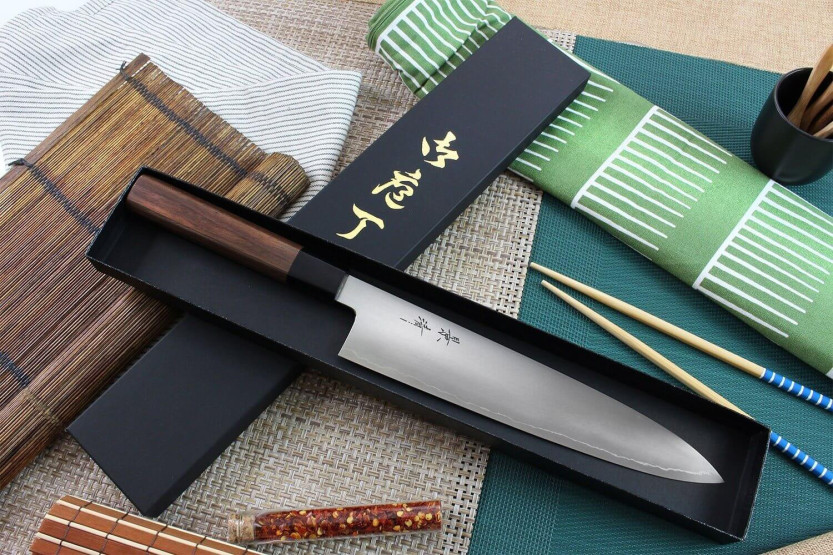 Kagekiyo Kurumi Ginsan 24cm handmade Japanese chef ' s knife