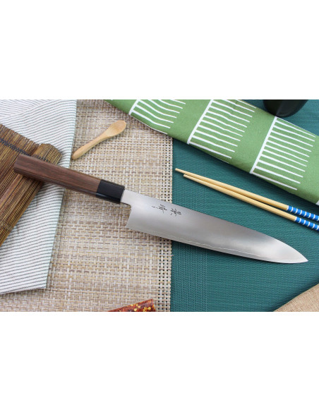 Kagekiyo Kurumi Ginsan 24cm käsintehty japanilainen kokki ' s veitsi