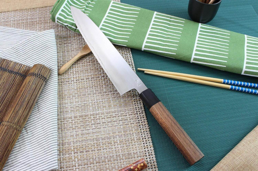 Kagekiyo Kurumi Ginsan 24 cm håndlavet japansk kokkekniv