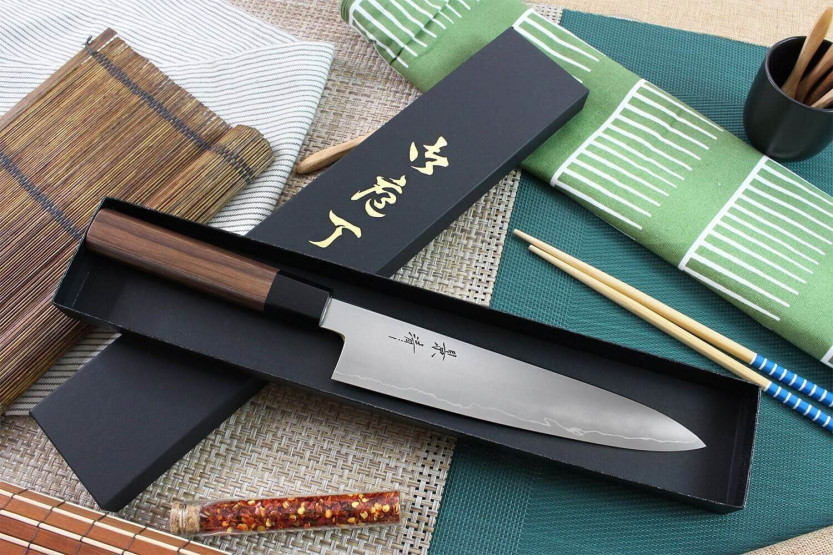 Kagekiyo Kurumi Ginsan 21 cm håndlavet japansk kokkekniv