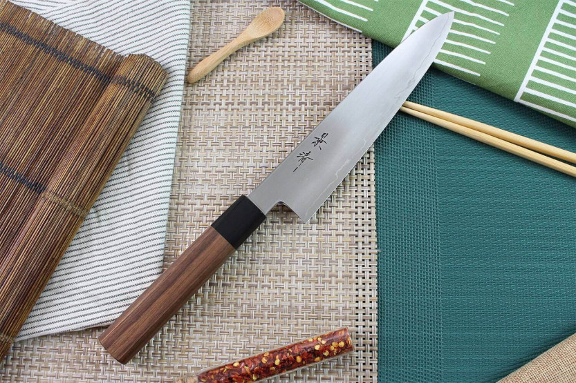 Kagekiyo Kurumi Ginsan 21cm cuchillo de cocinero japonés hecho a mano