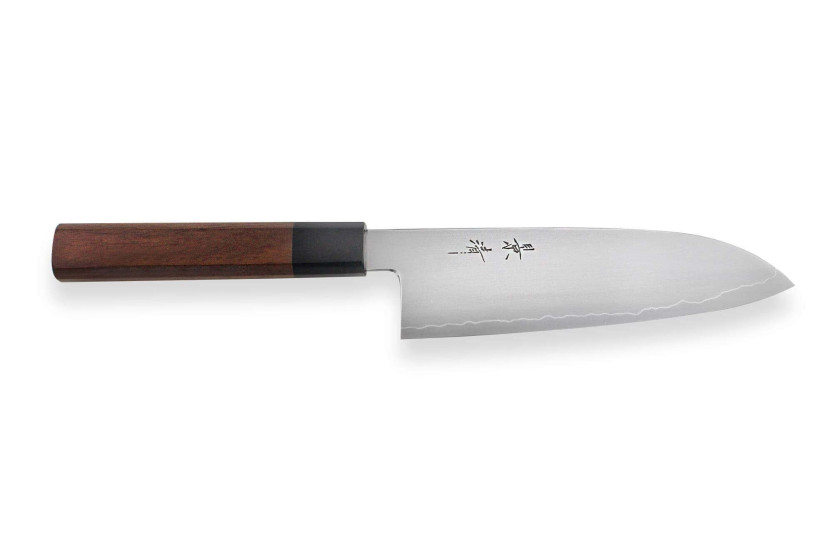 Japanisches handgefertigtes santokumesser Kagekiyo Kurumi Ginsan 18cm