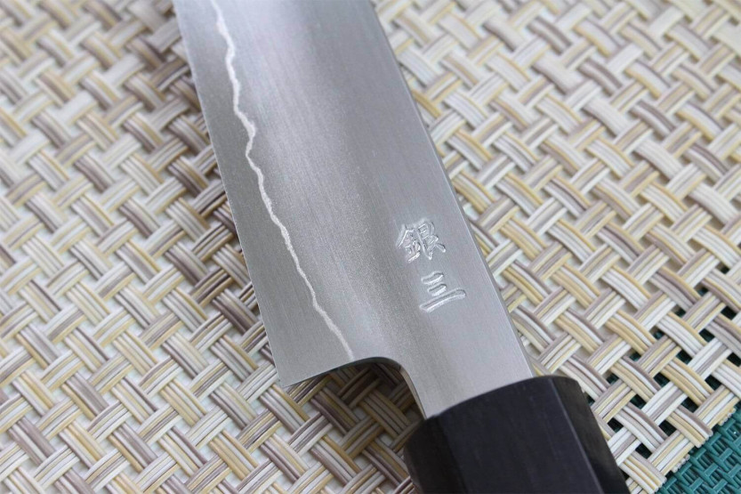 Kagekiyo Kurumi Ginsan cuchillo universal japonés de 15 cm hecho a mano