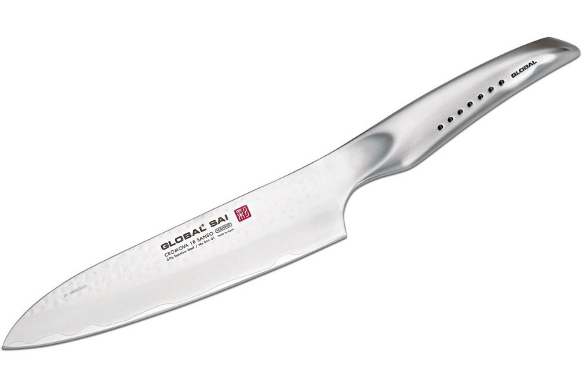 Global Sai 01 Japansk kockkniv med hamrat blad 19cm