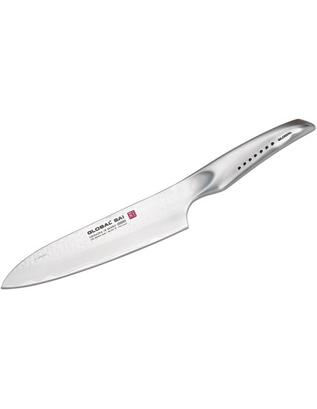 Global Sai 01 Japansk kockkniv med hamrat blad 19cm