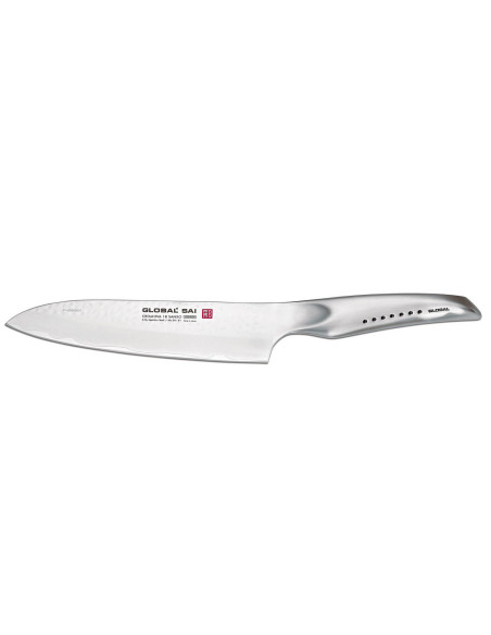 Global Sai 01 Japansk kockkniv med hamrat blad 19cm