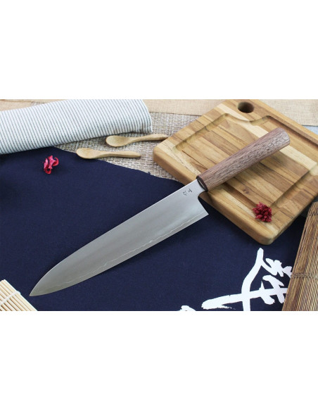 Faca de chef japonesa Kagekiyo Tedukuri de 24 cm feita à mão
