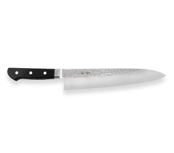 Faca de cozinha japonesa martelada de 24 cm feita à mão Kagekiyo