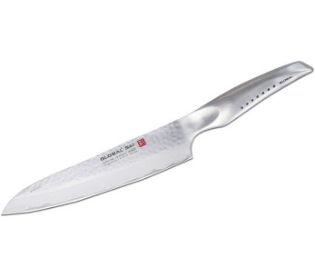 Global Sai 02 Faca de chefe japonesa, lâmina martelada 21cm 2
