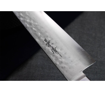 Faca do chef japonesa Kagekiyo martelada de 18 cm feita à mão 2