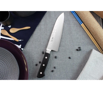 Kagekiyo Hamrad 18cm handgjord japansk santokukniv 2