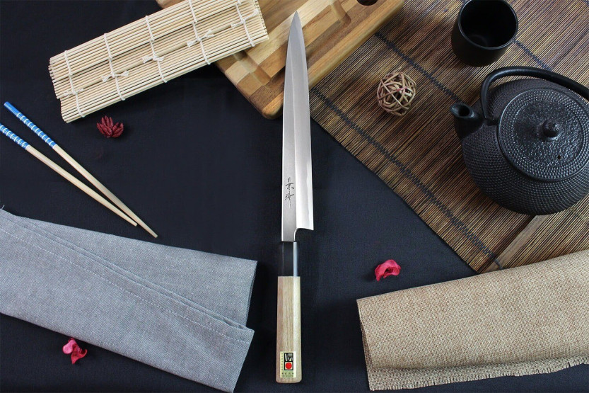 Kagekiyo Utage White Steel 24cm Japansk handgjord Yanagibakniv