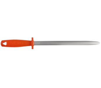 Aço para afiar pontas redondas de 35 cm da FISCHER com cabo bimatéria vermelho