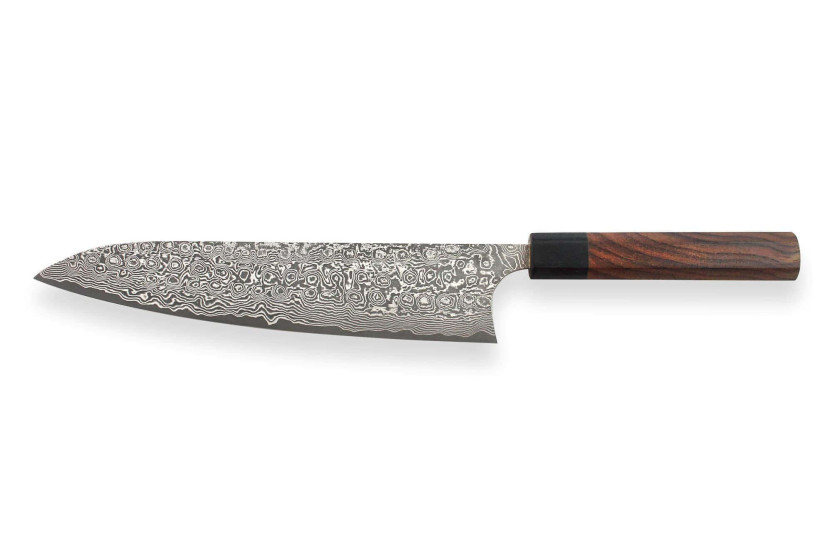 Masakage Kumo 24 cm håndlaget japansk kokkekniv Damaskus 63 lag