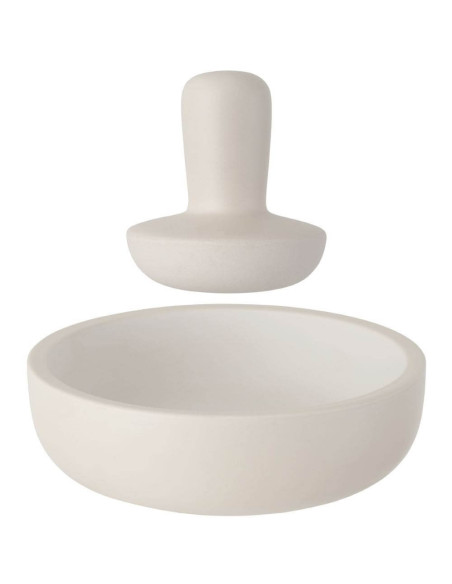 Berghoff grote vijzel 17cm wit steengoed Leo + stamper