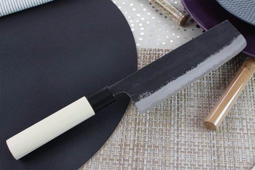Couteau nakiri japonais artisanal Murata 16.5cm Aogami 1