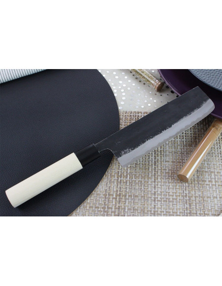Couteau nakiri japonais artisanal Murata 16.5cm Aogami 1