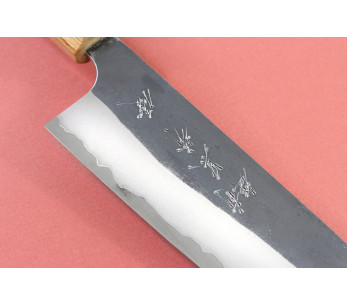 Yu Kurosaki Yami Aogami Super 16,5 cm, coltello santoku giapponese fatto a mano 2